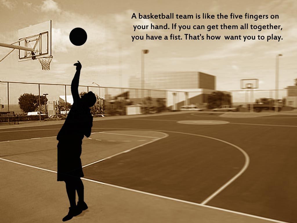 Silhouette giocatore basket citazione, 1024x768 HD, Laptop