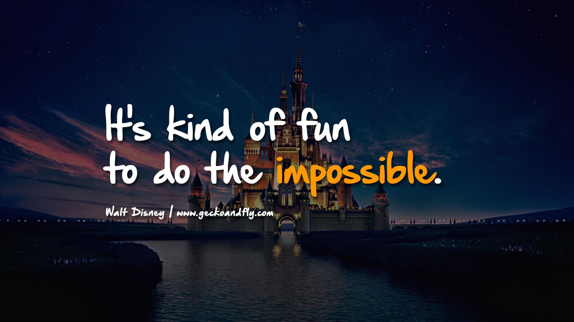 Castello Disney citazione notte, 1920x1080 Full HD, PC