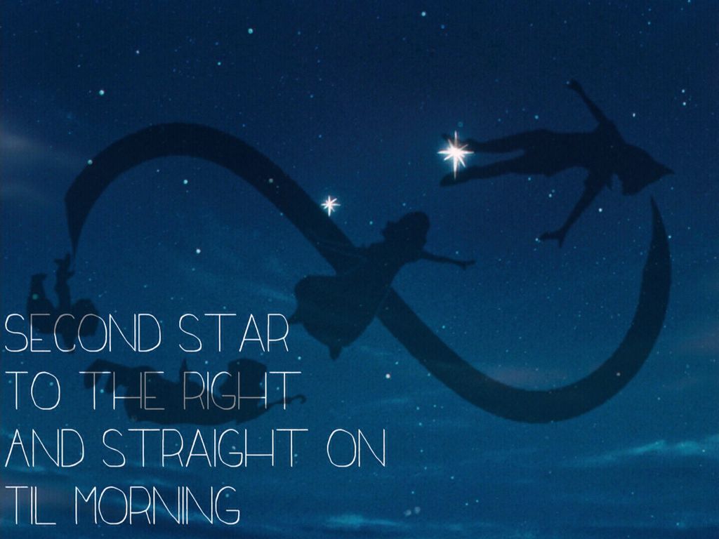 Peter Pan citazione stelle notte, Disney, 1024x768 HD, Desktop