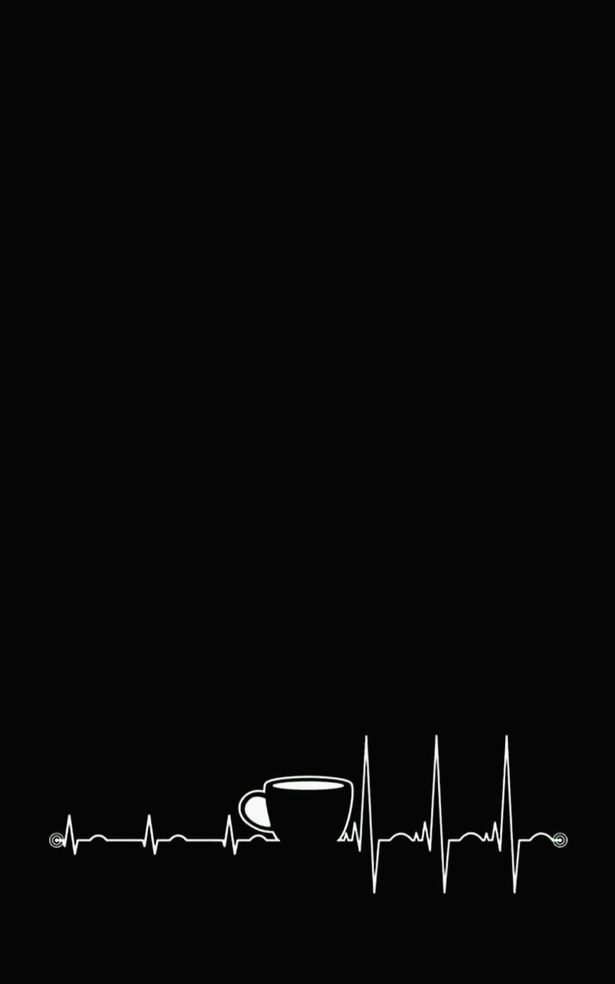 Elettrocardiogramma tazza caffè nero, 1200x1920 Full HD Verticale, Realme