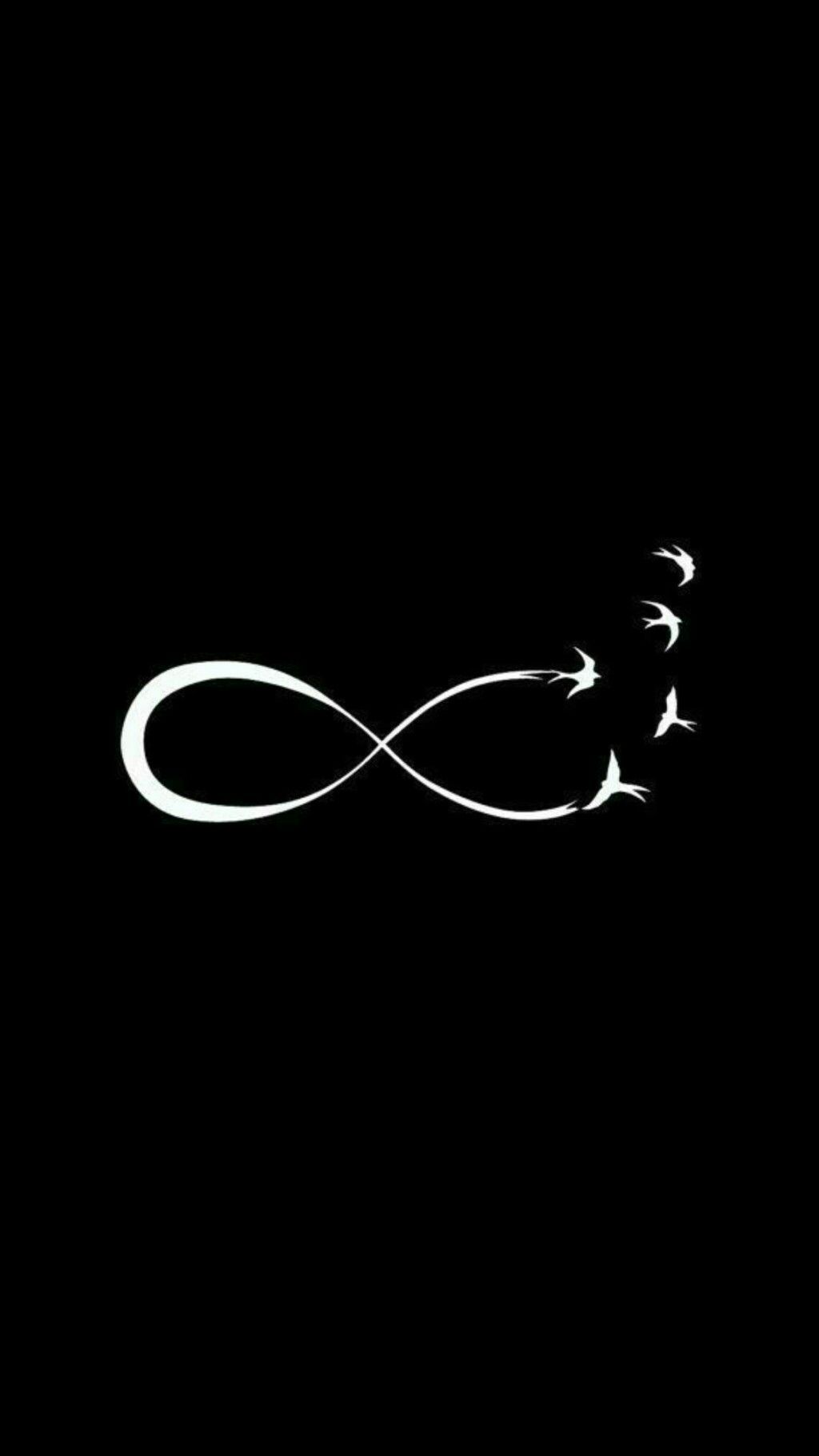 Simbolo infinito con uccelli, 1024x1821 Verticale, Telefono