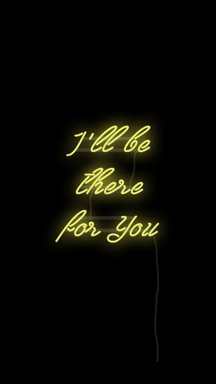 Citazione neon Friends gialla, 720x1280 Verticale, Mobile