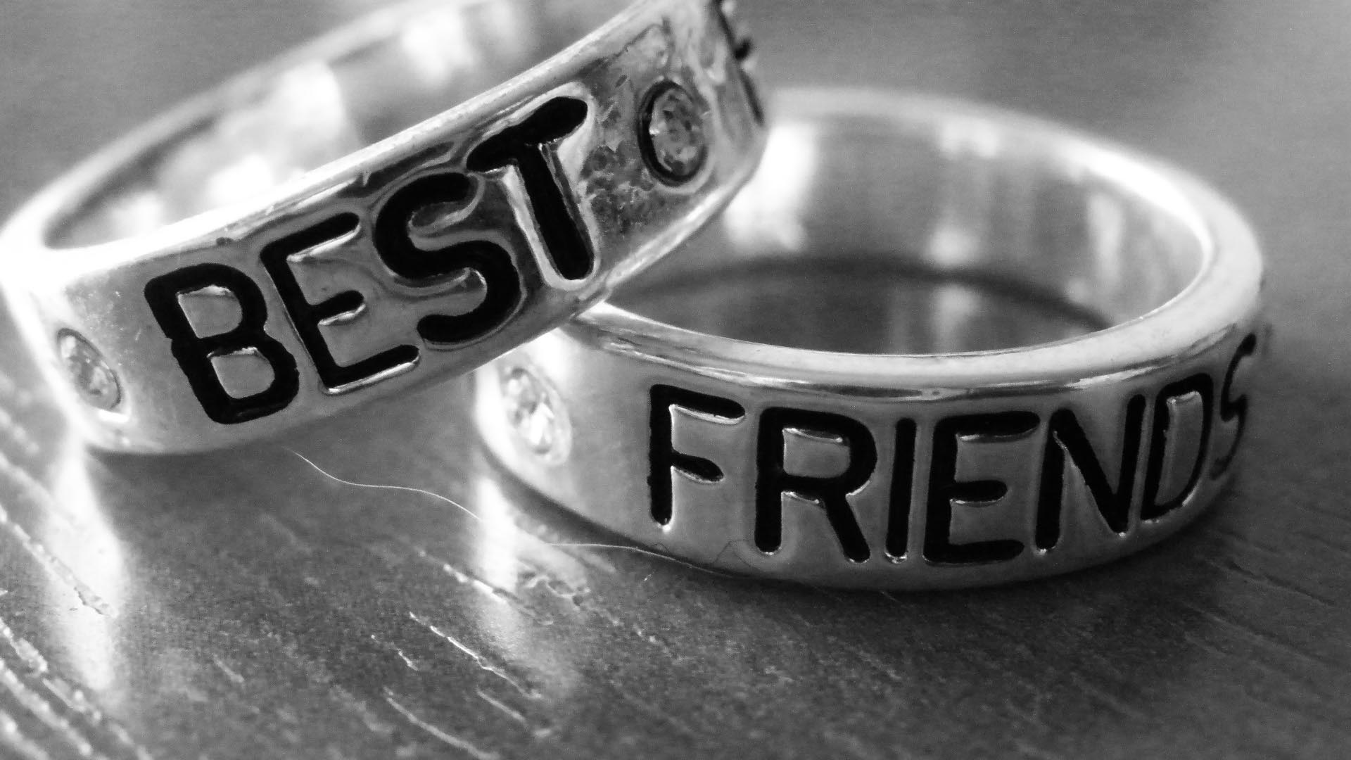 Anelli Best Friends bianco nero, 1920x1080 Full HD, PC