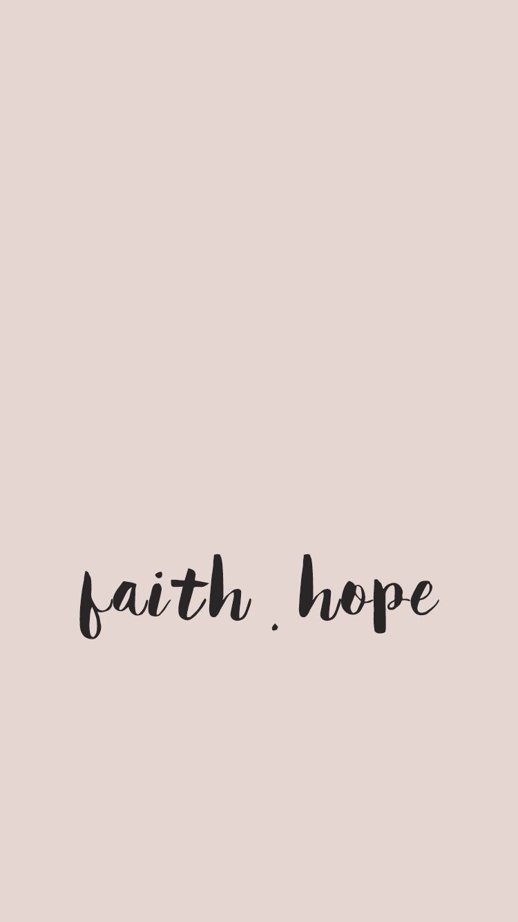 Citazione faith hope rosa, 750x1334 Verticale, Mobile