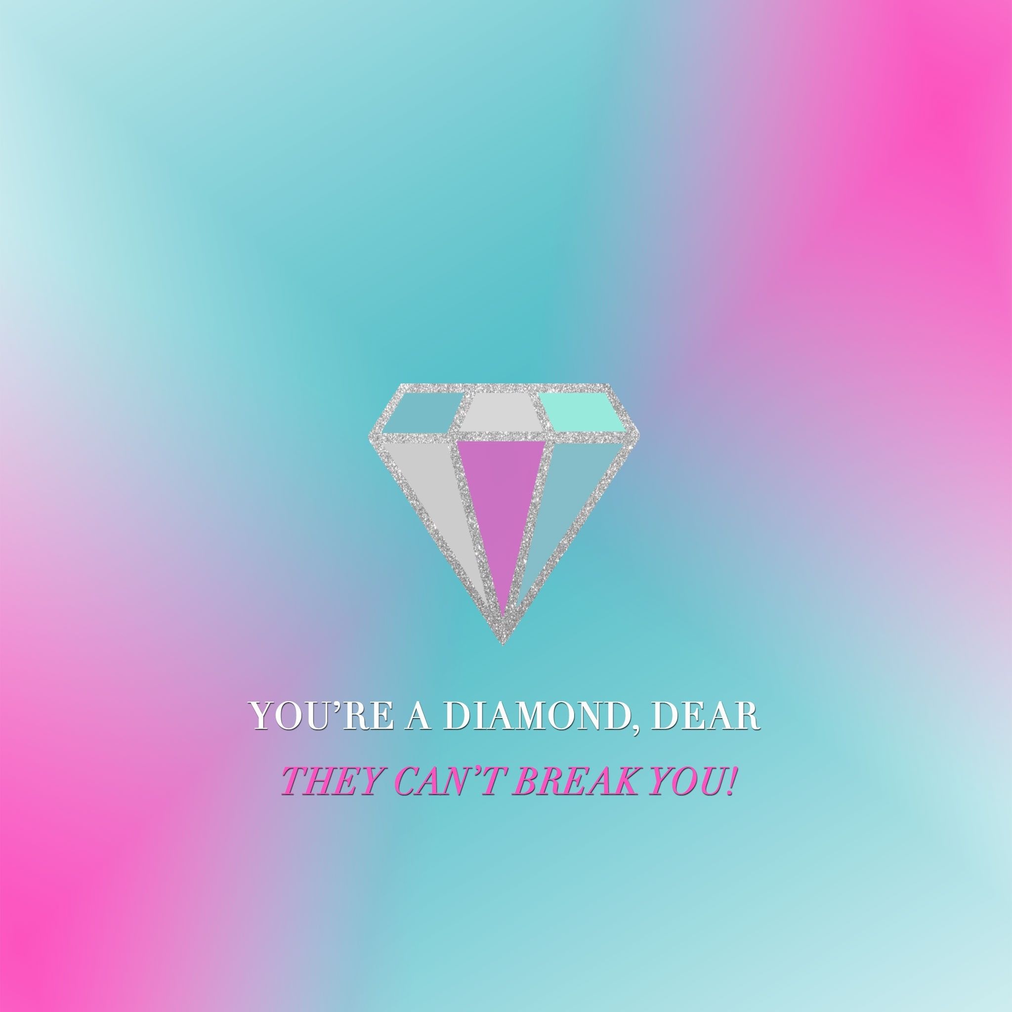 Diamante rosa e turchese, 2048x2048 alta risoluzione, PC Desktop
