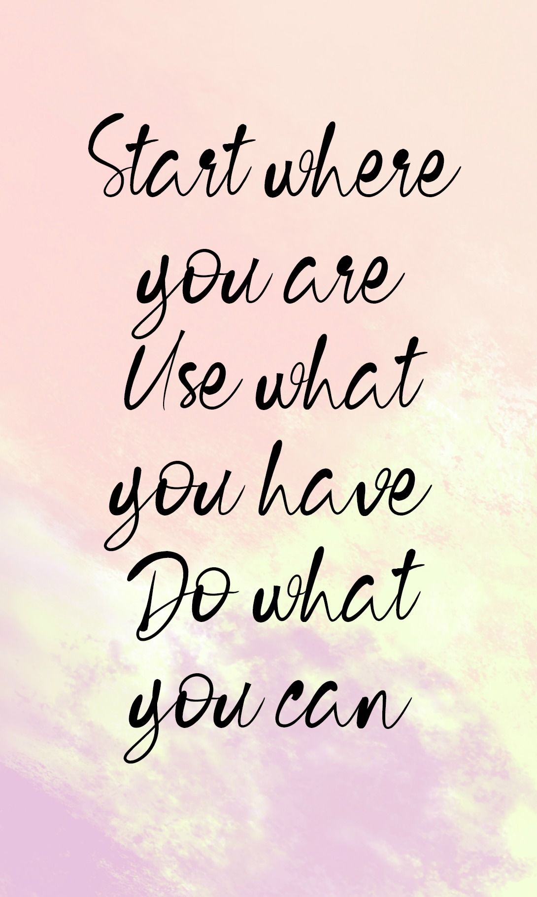 Citazione motivazionale sfondo pastello, 1090x1820 Verticale, Telefono