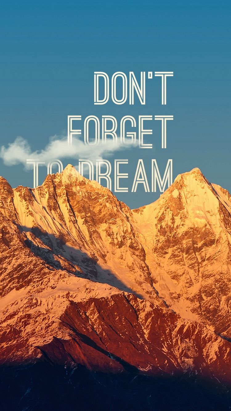 Montagna con frase motivazionale, 750x1334 Full HD Verticale, iPhone Pro
