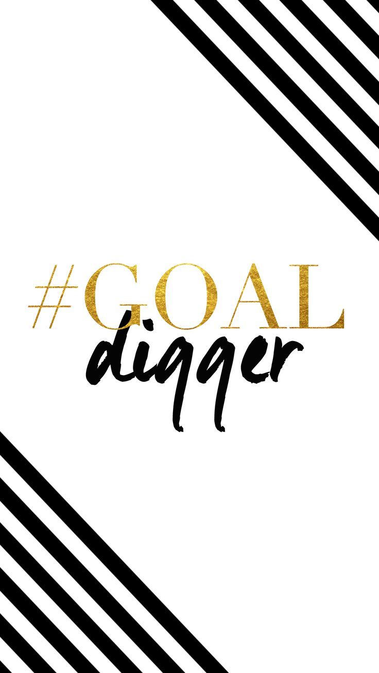 Citazione Goal Digger righe, 736x1308 Full HD Verticale, iPhone