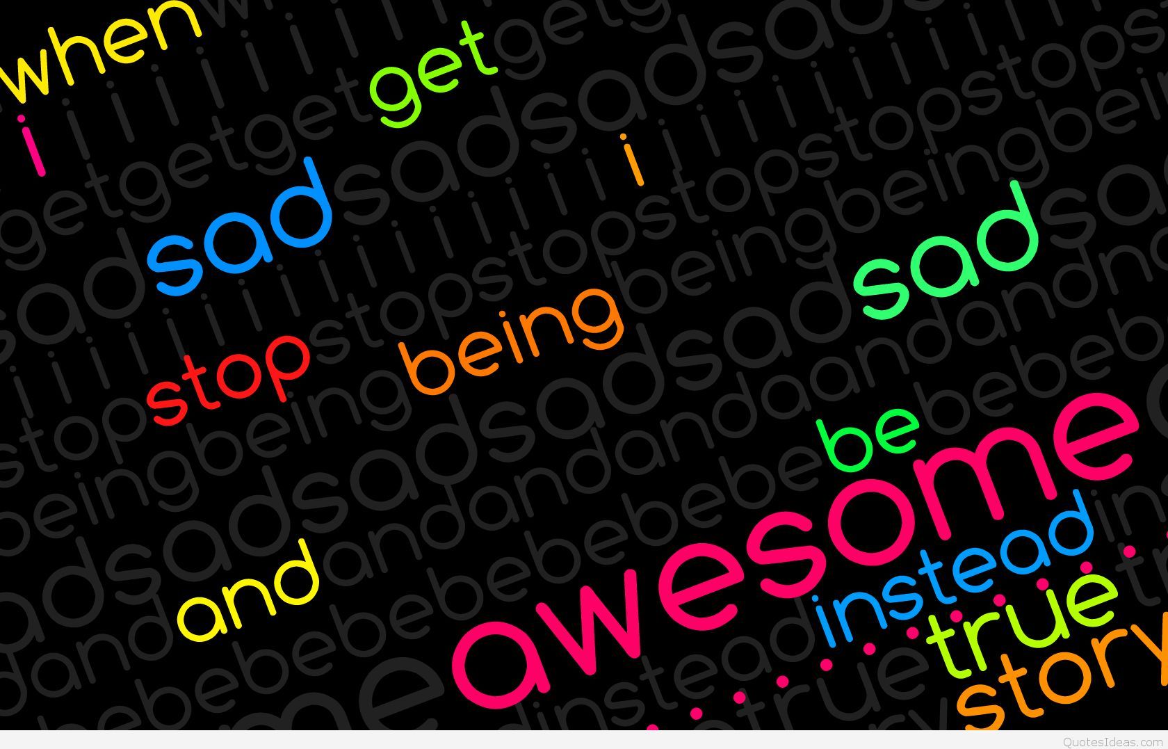 Citazione awesome sfondo nero, 1680x1077 900p, PC Desktop