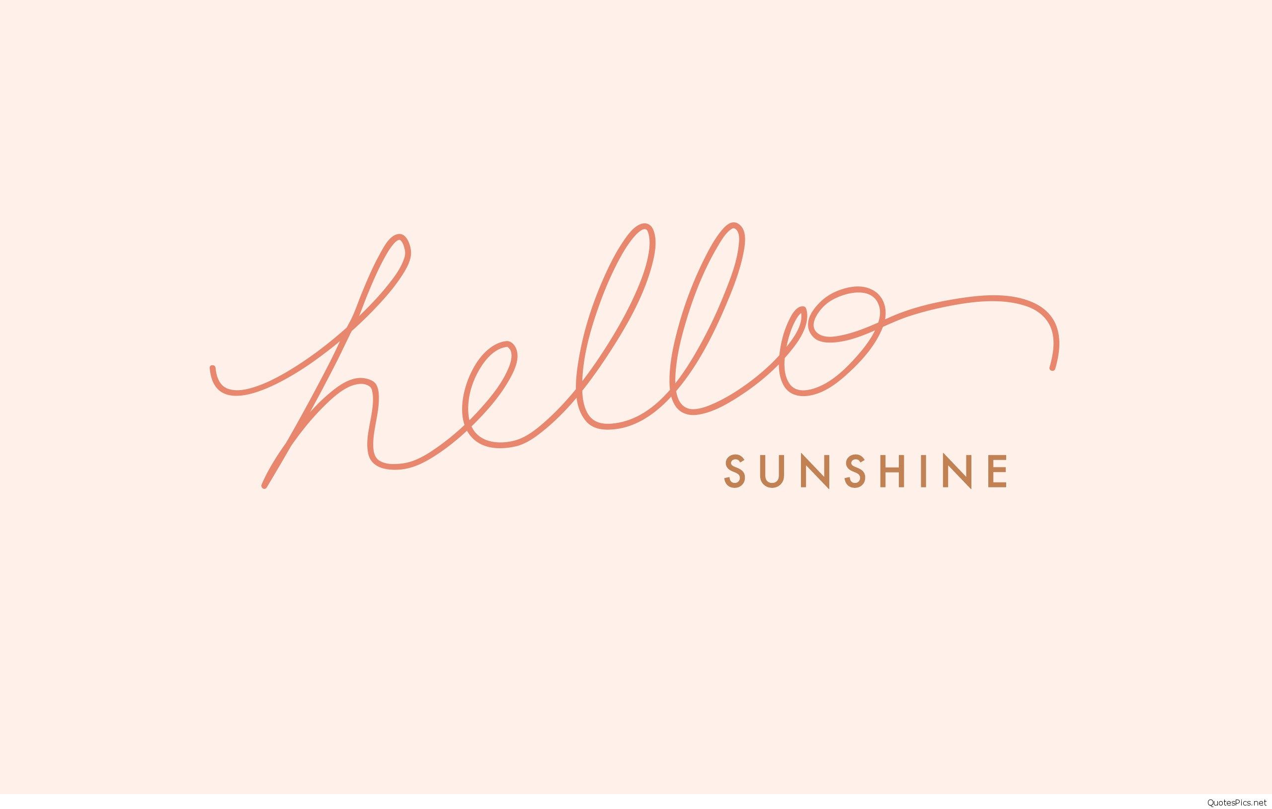 Scritta Hello Sunshine corsivo, 2560x1630 2K+, PC