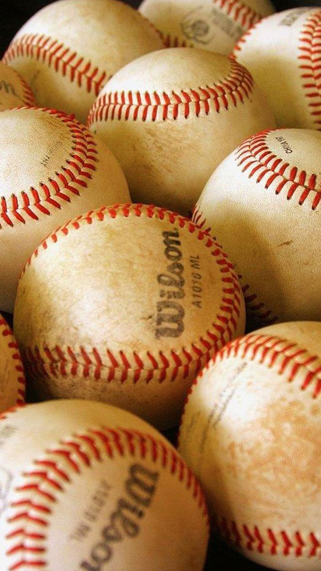 Palle da baseball Wilson bianche, 1080x1920 Full HD Verticale, Smartphone