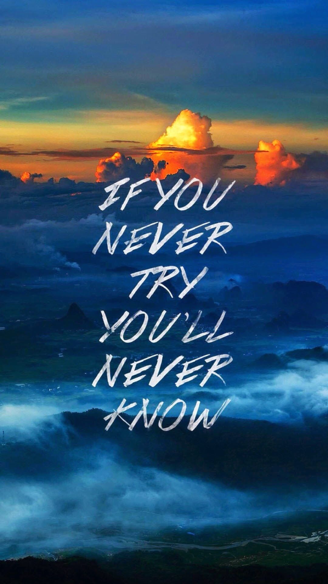 Citazione motivazionale su oceano, 1080x1920 Full HD Verticale, iPhone