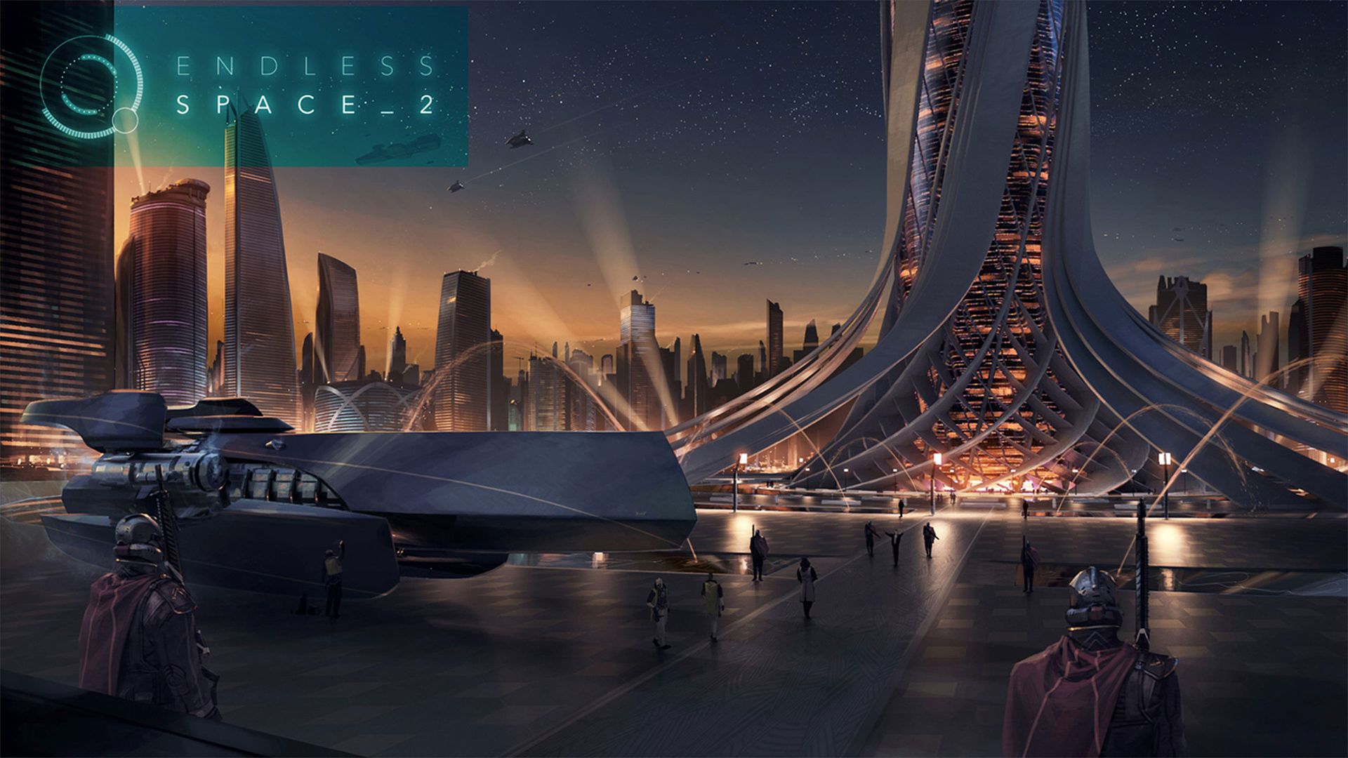 Città aliena futuristica Endless Space 2, 1920x1080 1080p, PC