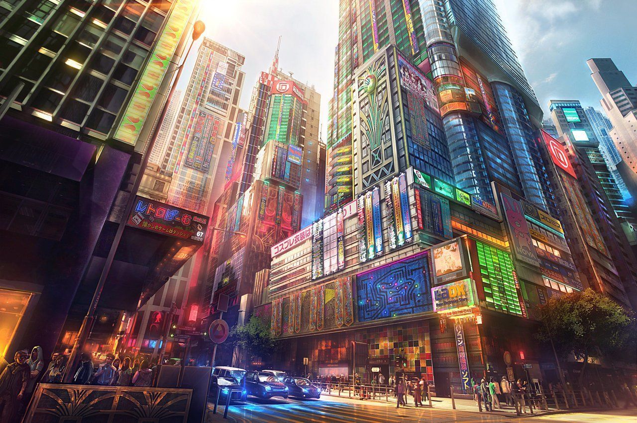 Strada città anime colorata, 1280x851 720p, PC