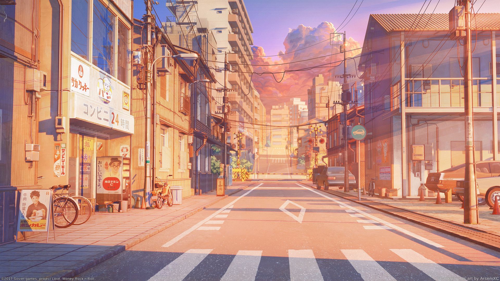 Skyline Tokyo tramonto anime, 1920x1080 Full HD, PC Desktop