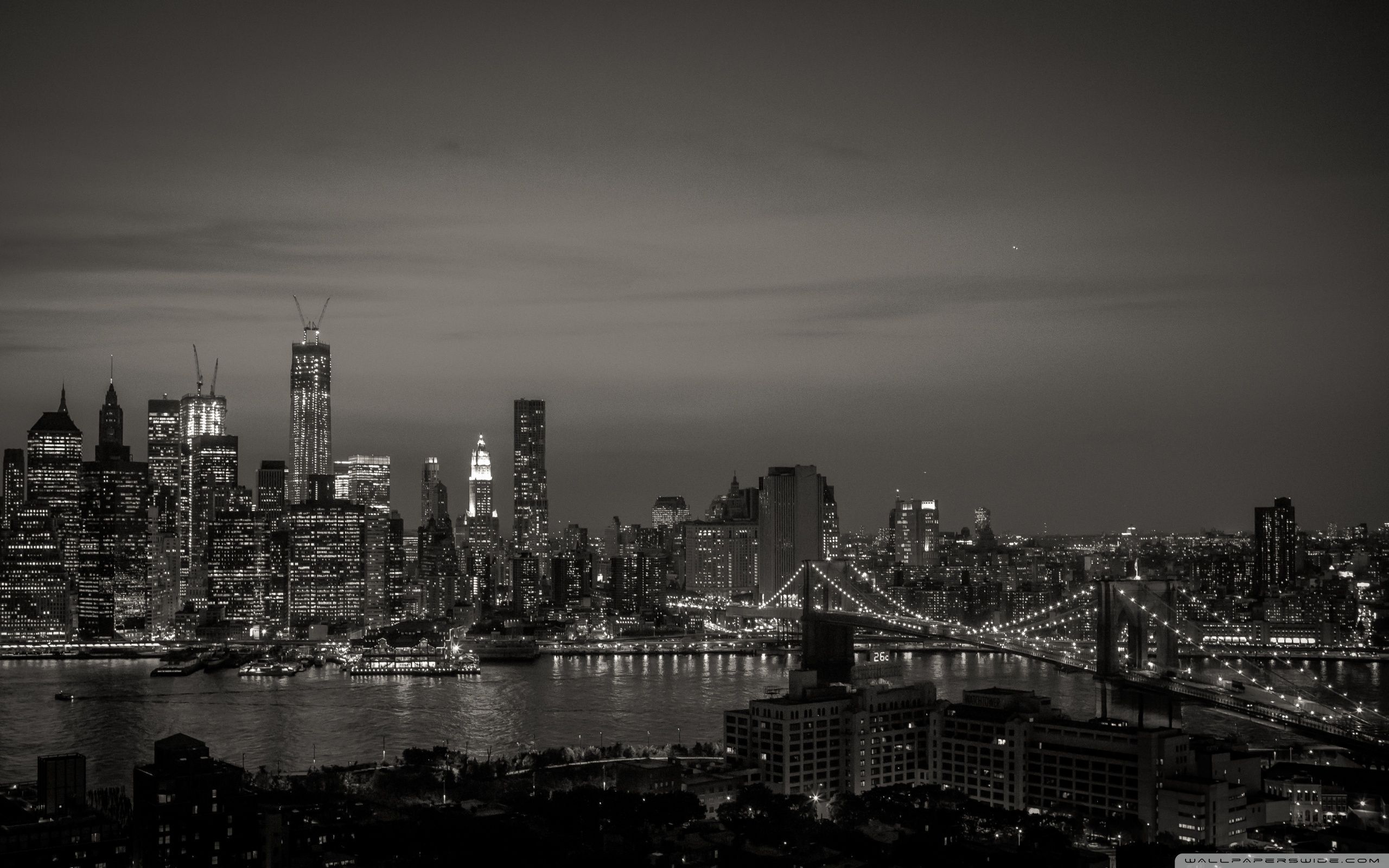 Skyline New York bianco e nero, 2560x1600 WQXGA, Desktop