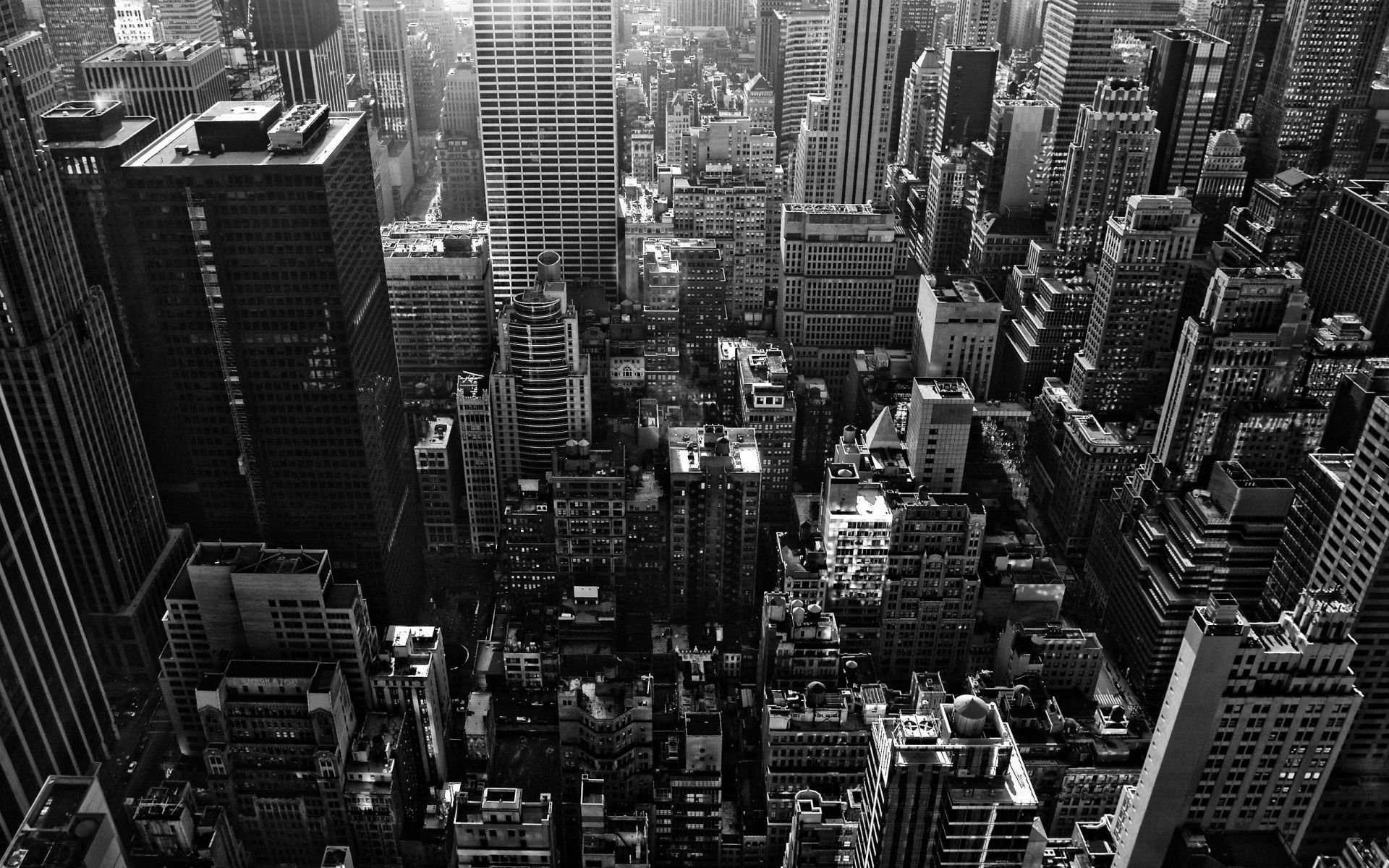skyline città bianco e nero, 1920x1200 WUXGA, PC