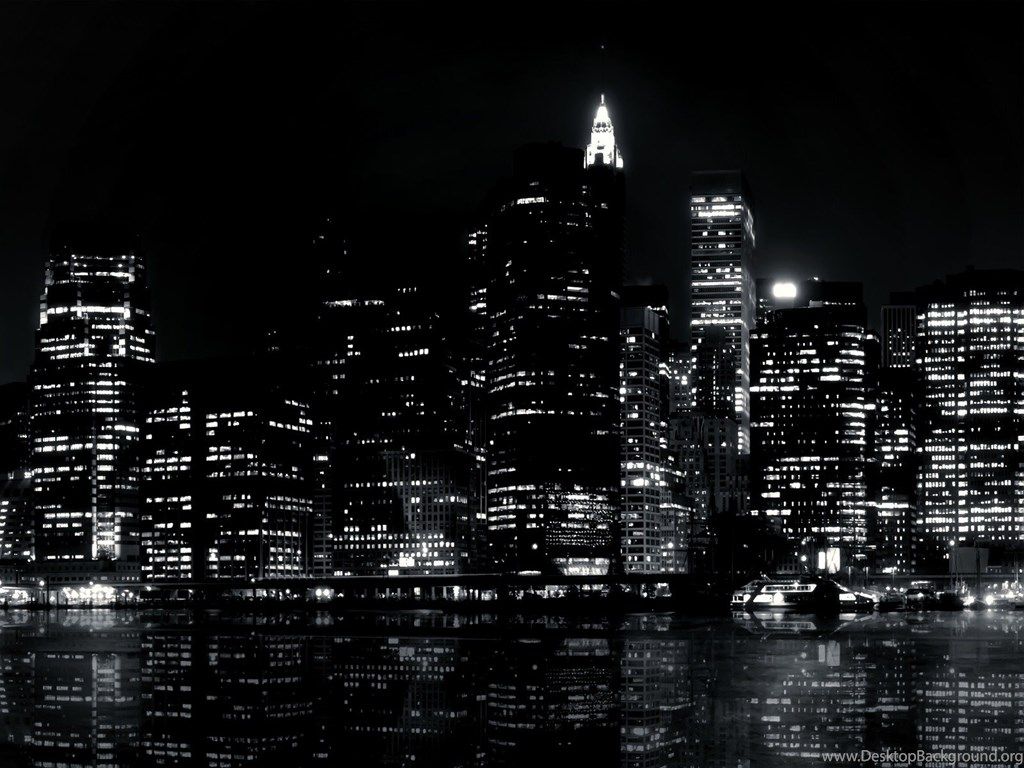 Skyline città di notte, 1024x768 HD, Desktop