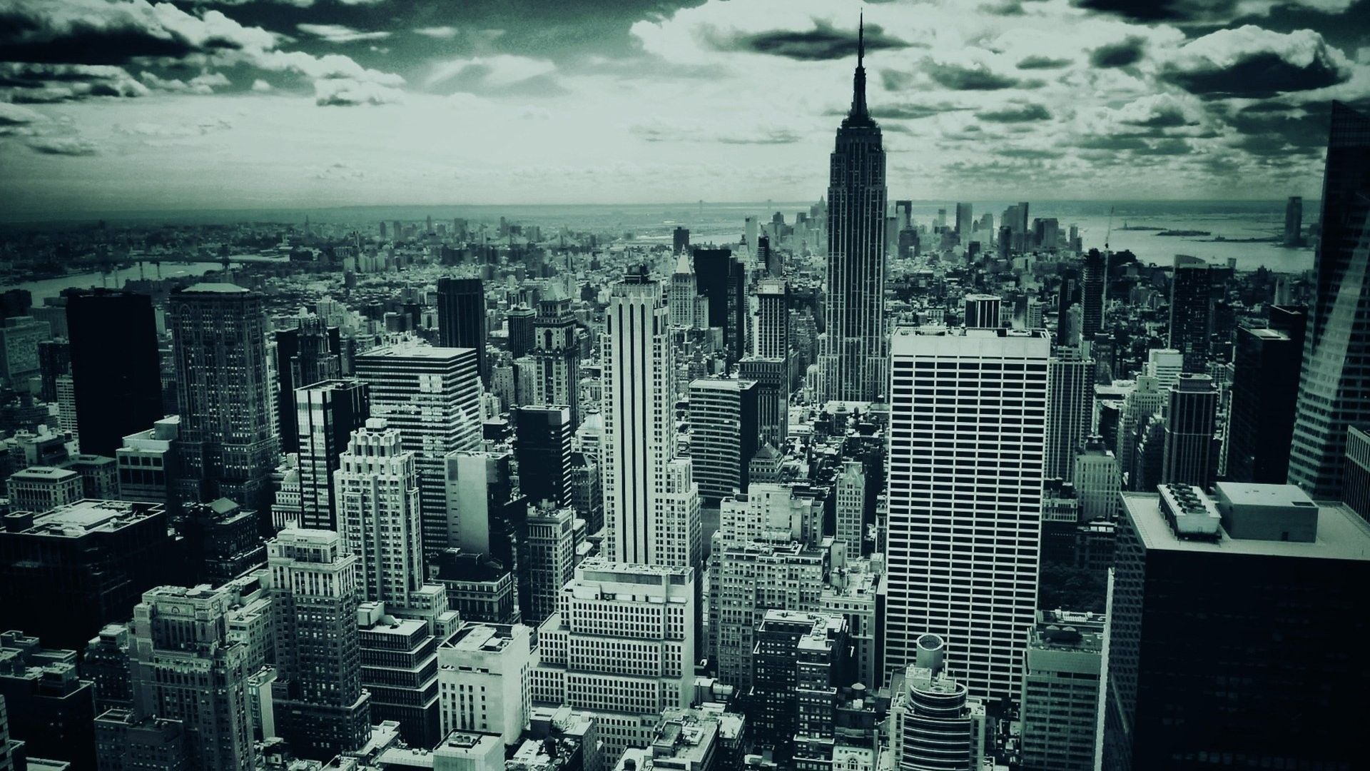 Skyline New York bianco e nero, 1920x1080 Full HD 1080p, PC