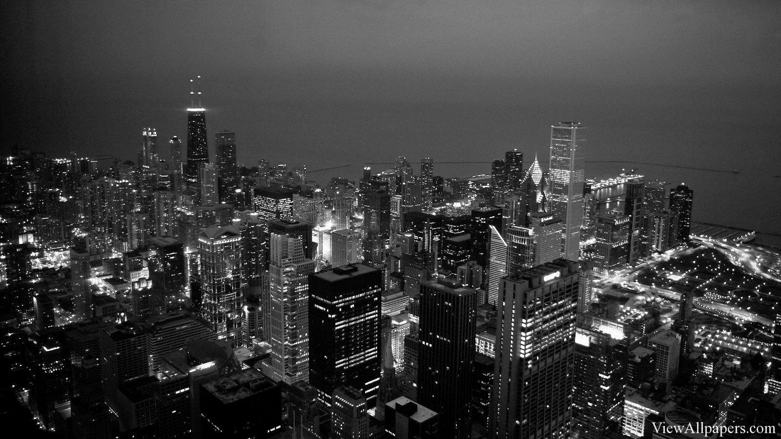 Skyline città bianco e nero, 1600x900 900p, Laptop