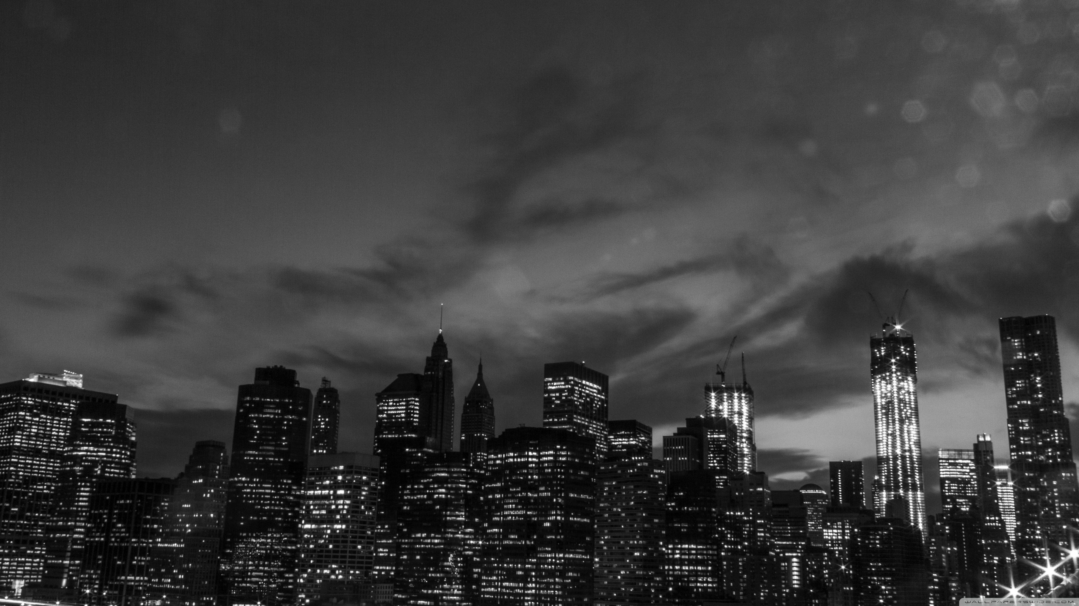 Skyline New York bianco e nero, 3554x1999 2K, Desktop