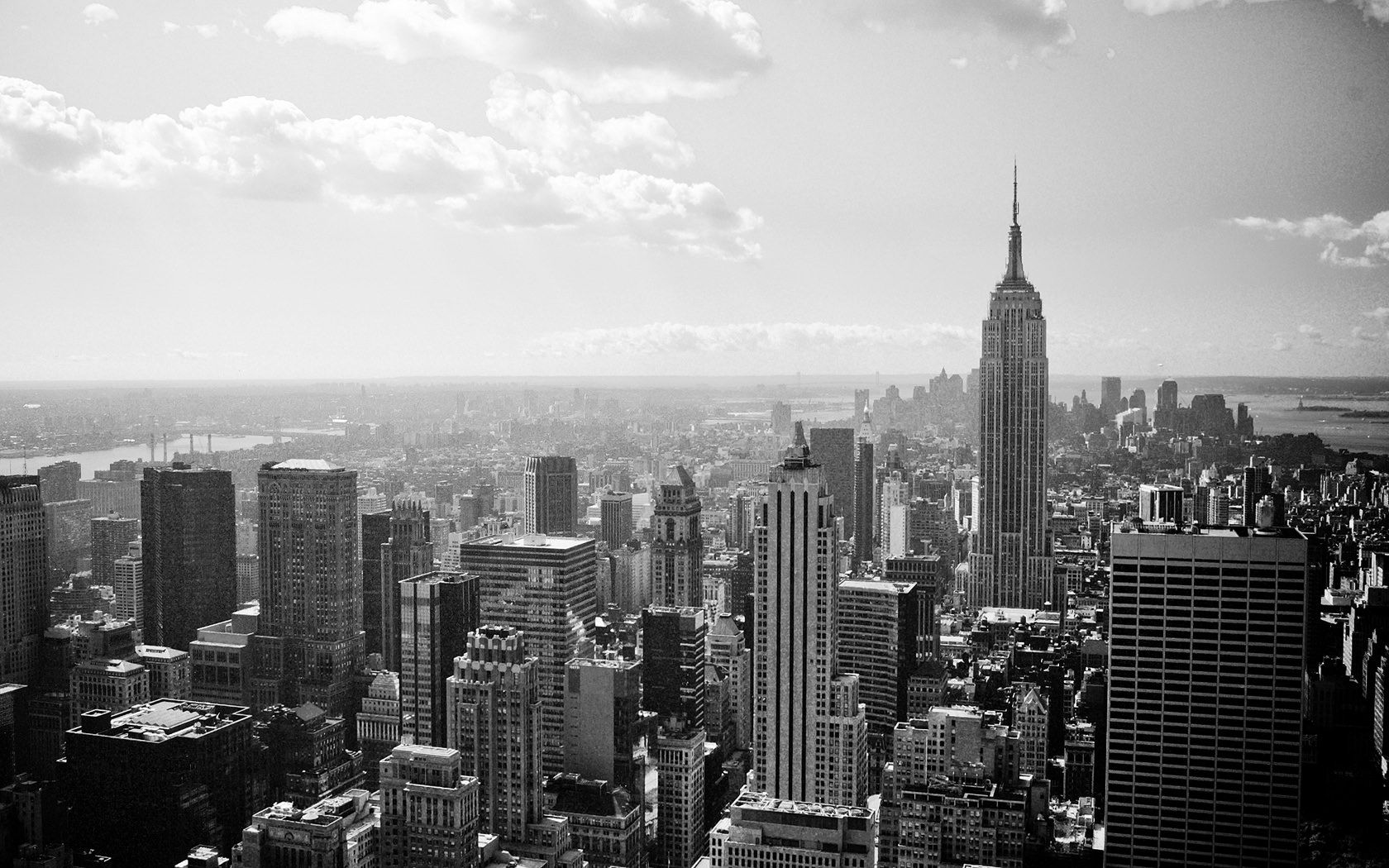 Skyline New York bianco e nero, 1680x1050 HD Ready, Desktop