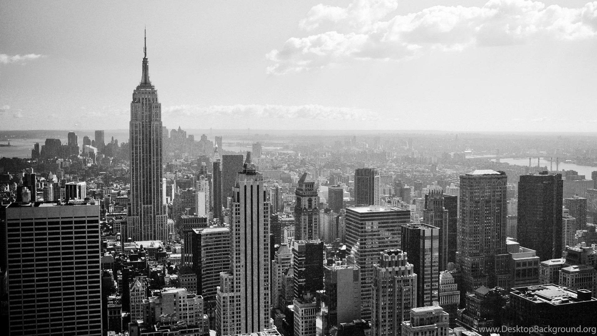 New York skyline bianco e nero, 1920x1080 Full HD 1080p, Desktop