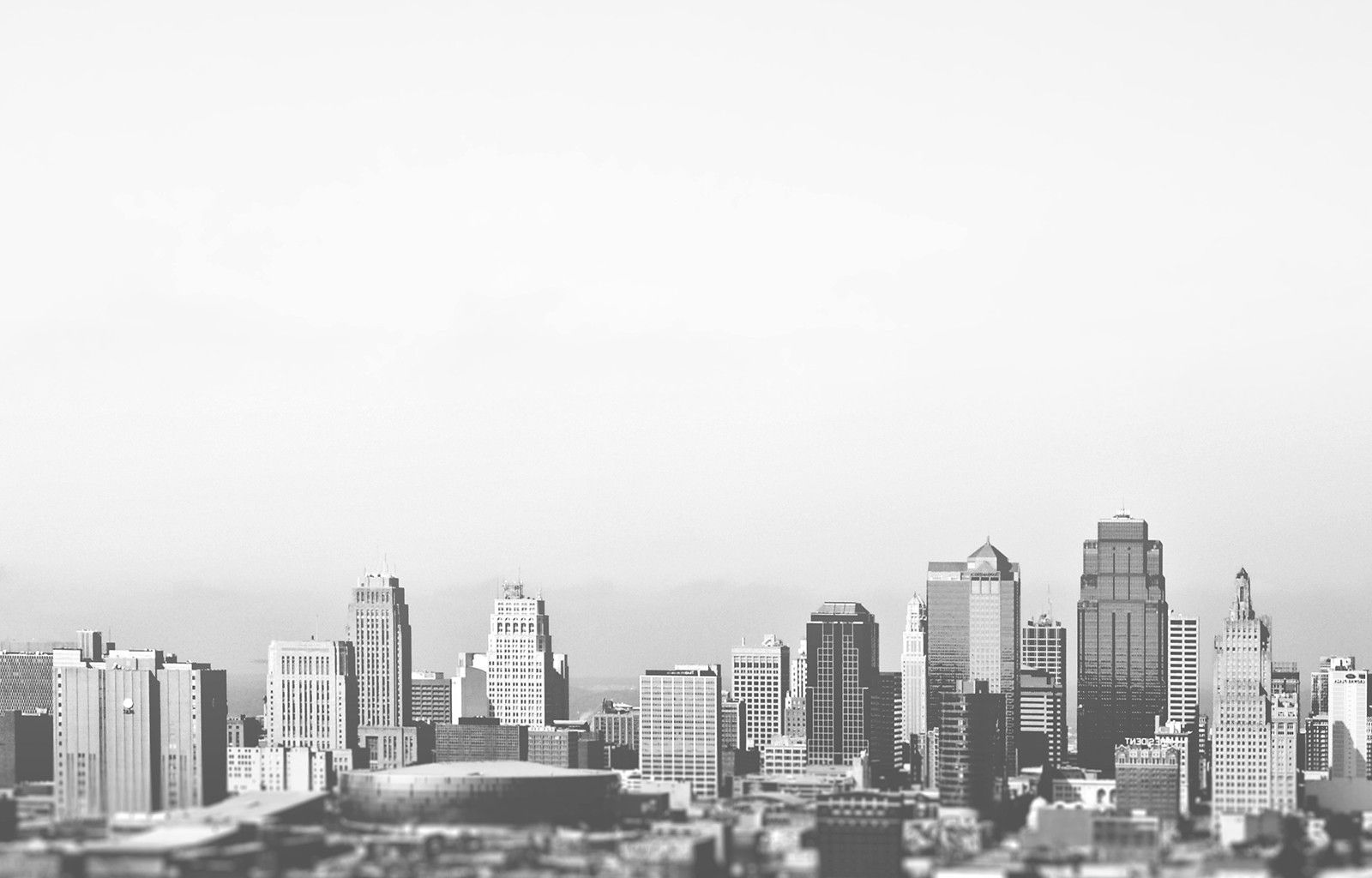 Skyline città bianco e nero, 1600x1024 HD, PC