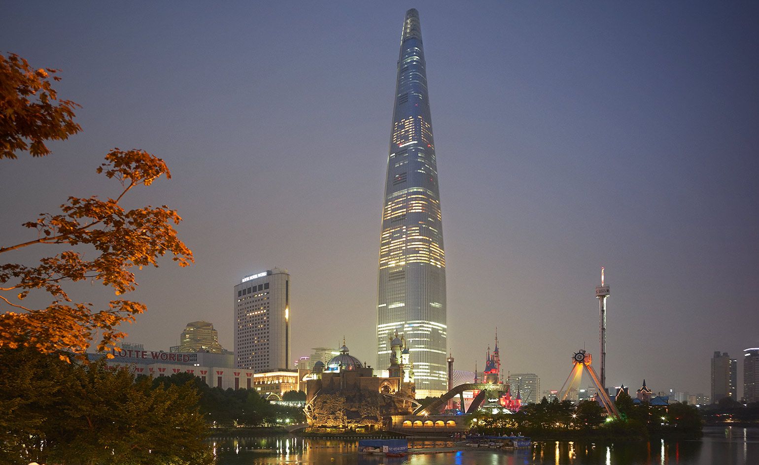 Skyline di Seoul di notte, 1540x944 720p, Laptop