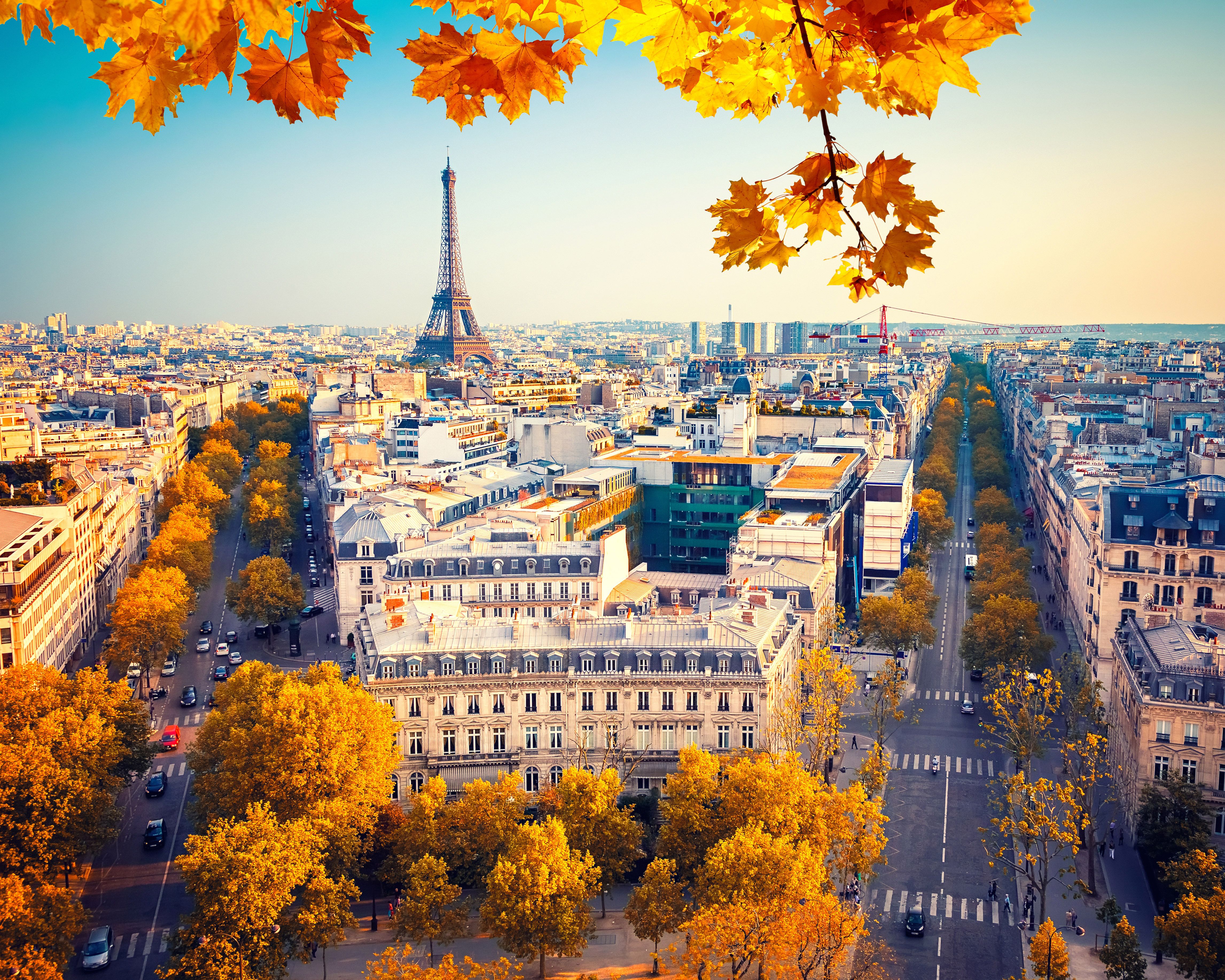 Torre Eiffel Parigi autunno, monumento, 4586x3669 UHD, PC 4K