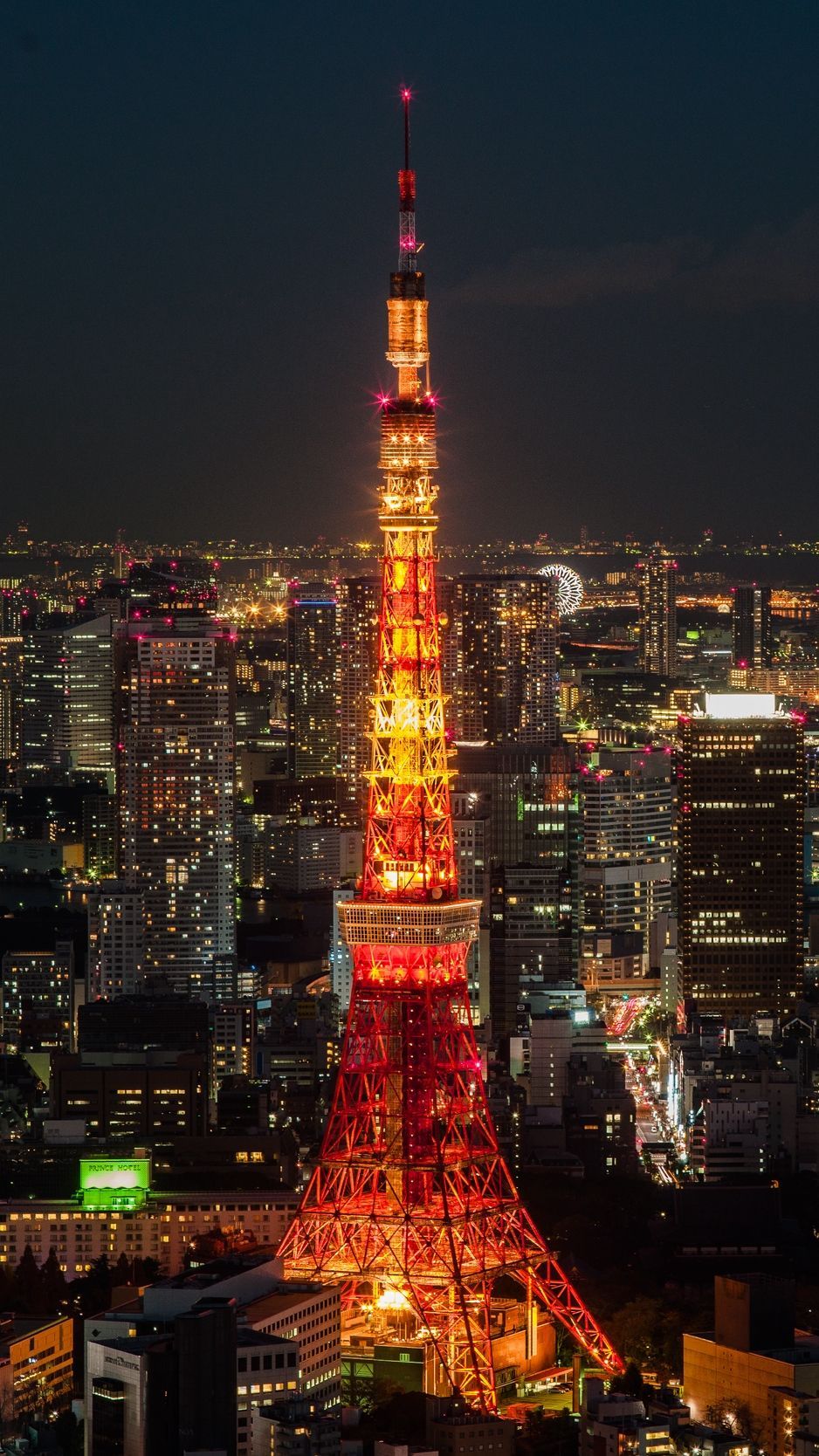 Torre di Tokyo notturna, 938x1668 Verticale, Telefono
