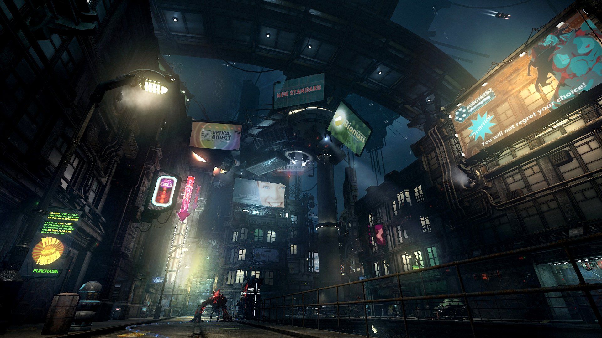 Città futuristica notturna cyberpunk, 1920x1080 Full HD 1080p, Desktop