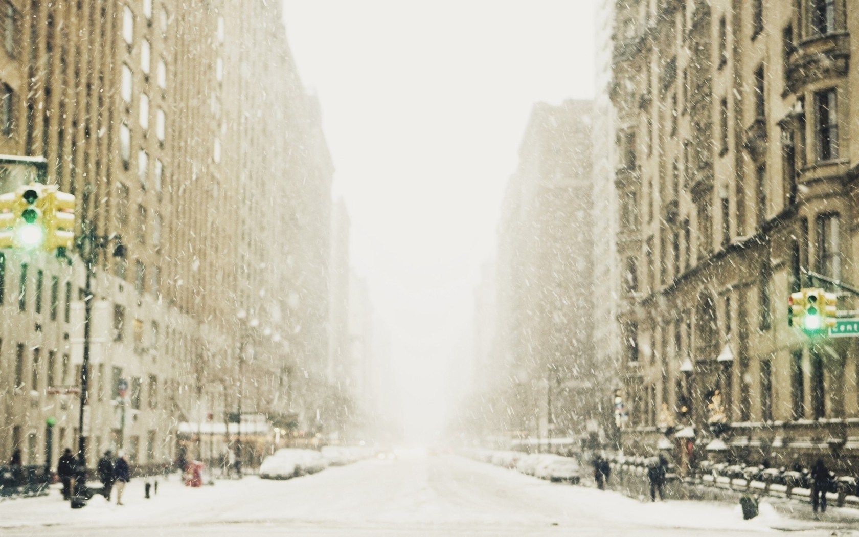 Strada innevata città americana, 1680x1050 HD, Lenovo Legion
