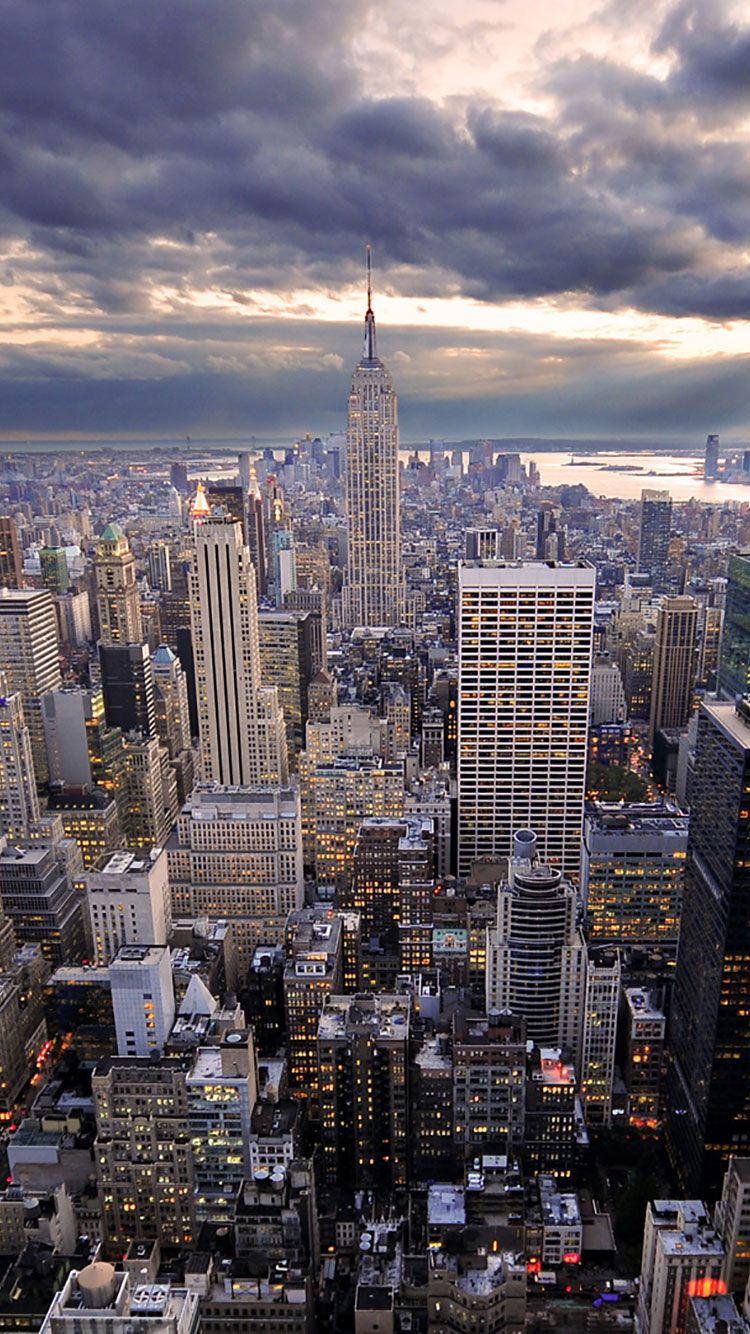 Skyline di New York, Empire State, 750x1334 Verticale, Telefono