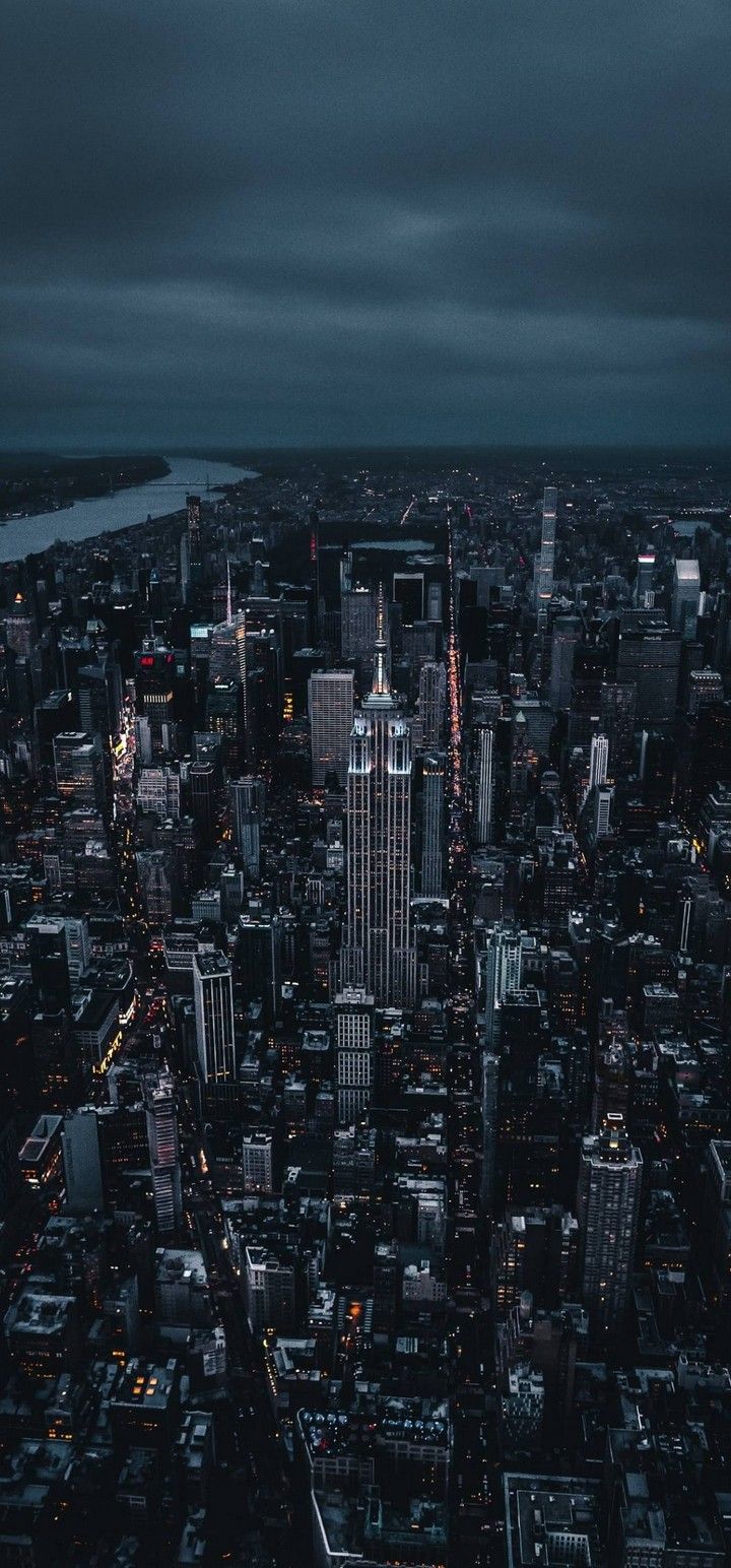 Skyline New York City notturno, 720x1544 Full HD Verticale, Smartphone