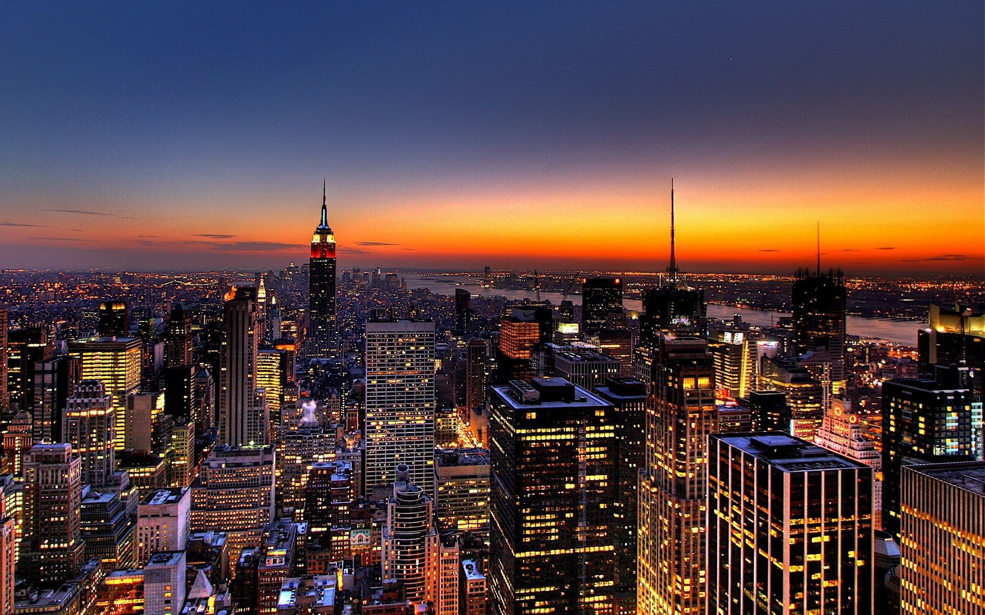 Skyline New York al tramonto, 1920x1200 Full HD+, Desktop
