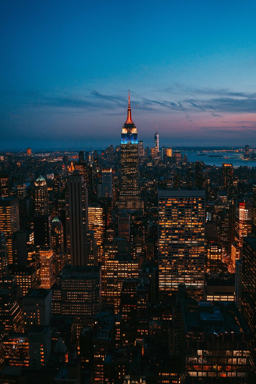 Skyline New York al tramonto, 1000x1499 Full HD Verticale, iPhone