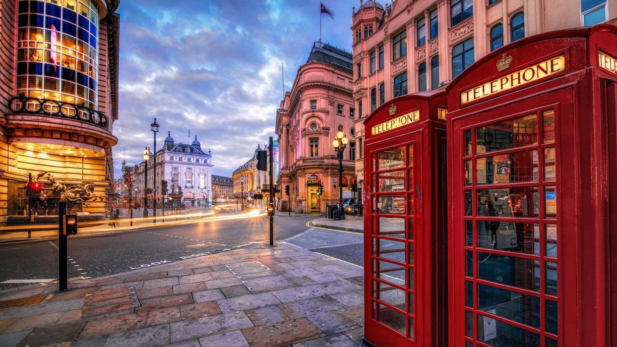Cabine telefoniche rosse Londra, 1244x700 HD, iMac