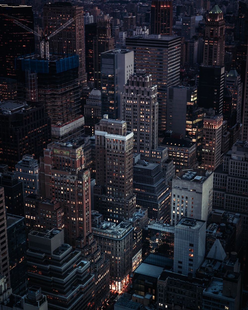Città notturna vista dall'alto, 1000x1250 Verticale, Telefono