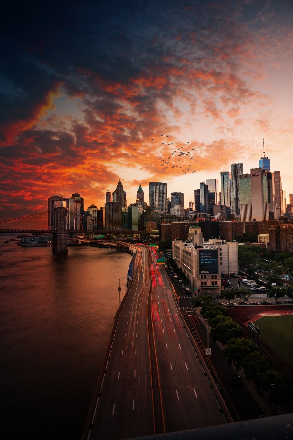 Skyline New York al tramonto, 1000x1500 Full HD Verticale, iPhone