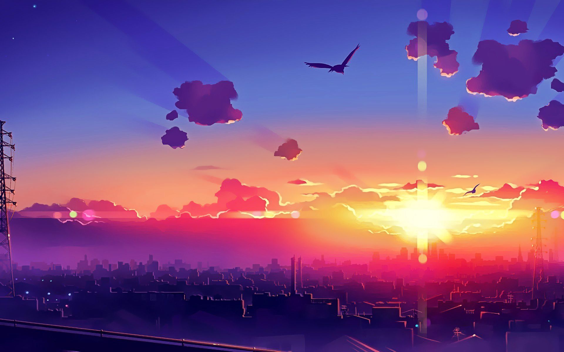 Città anime al tramonto, 1920x1200 Full HD+, PC Desktop