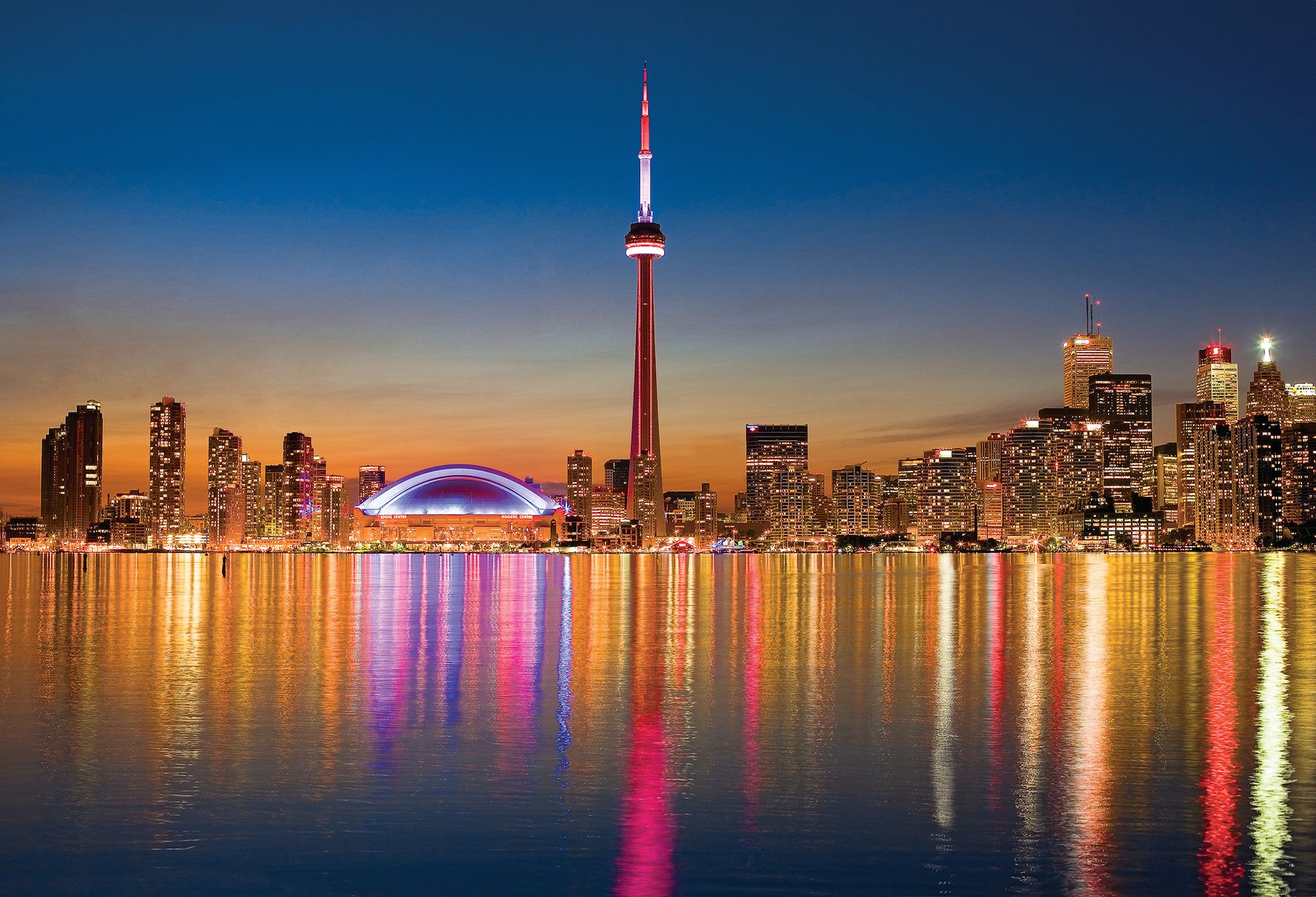 Skyline di Toronto al tramonto, 2000x1363 alta risoluzione, Laptop