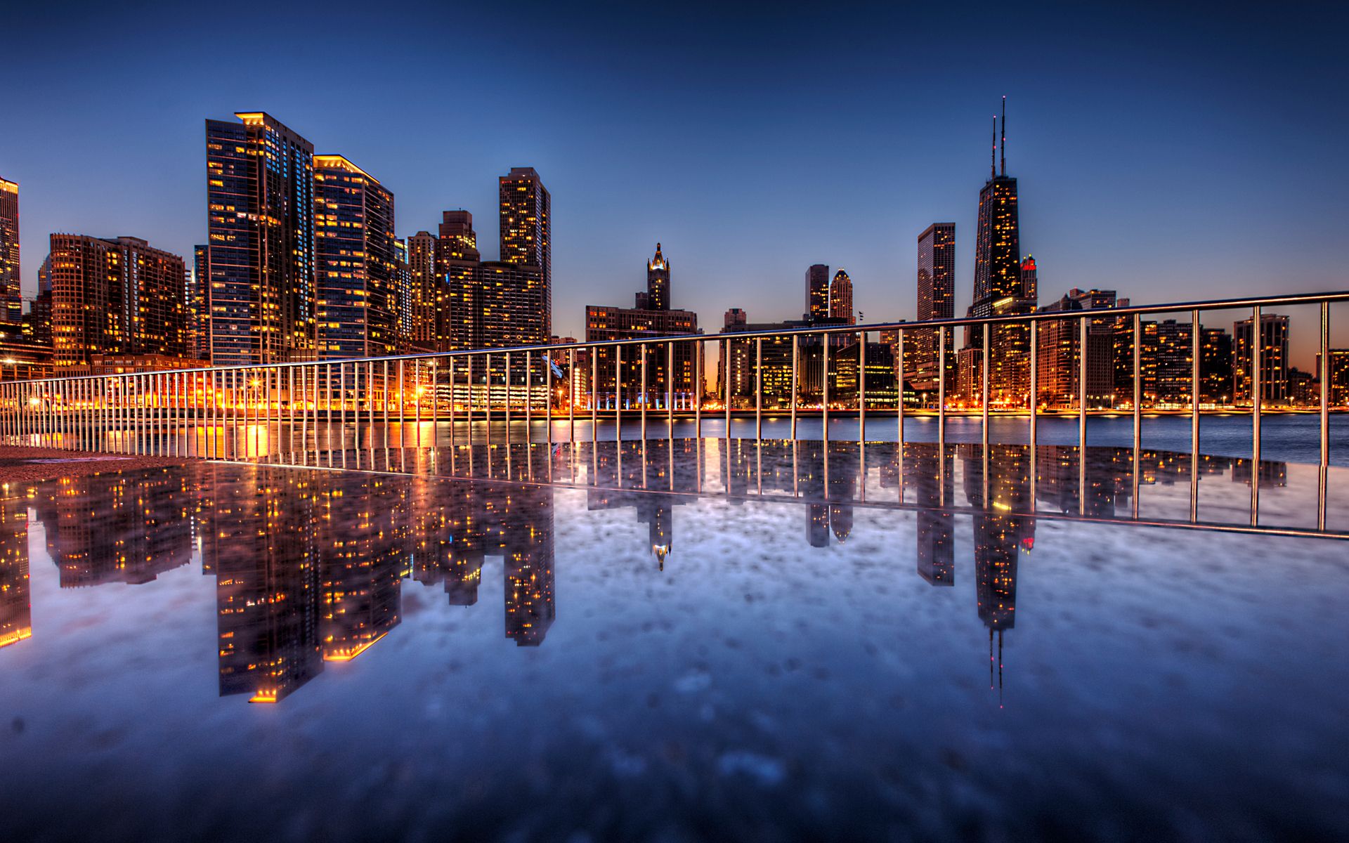 Skyline di Chicago al tramonto, 1920x1200 Full HD+, Laptop