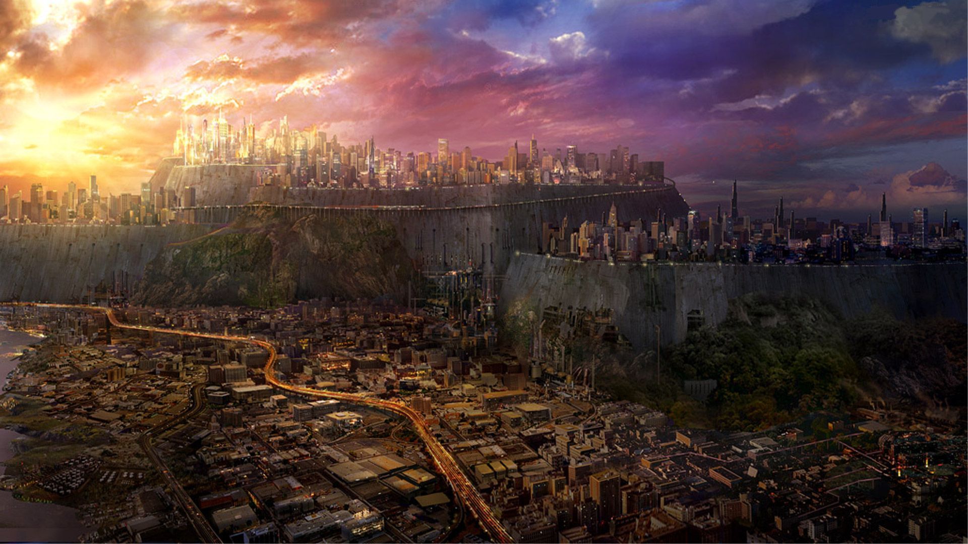 Città fortificata con tramonto, 1920x1080 Full HD 1080p, PC Desktop