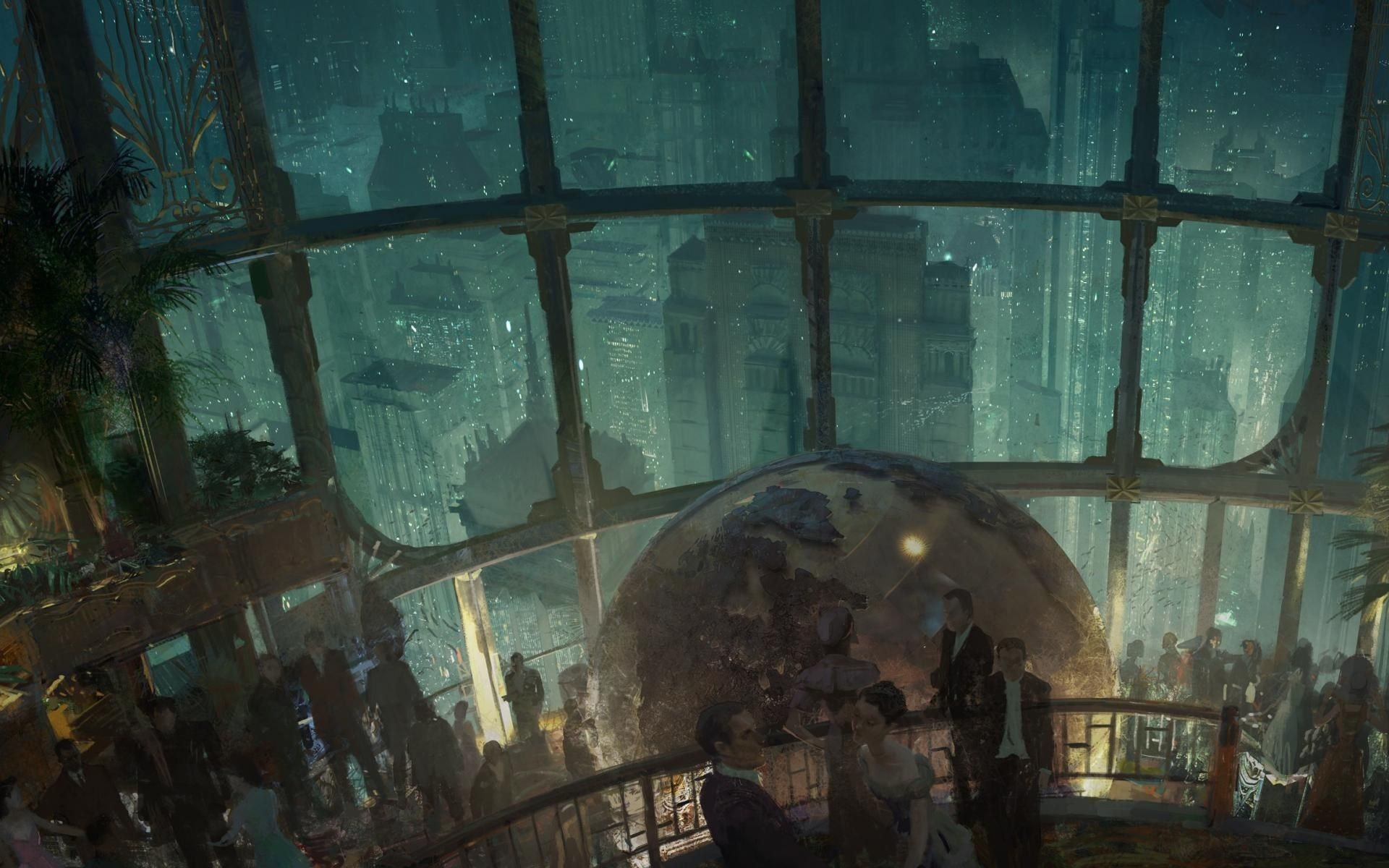 Città steampunk sotto cupola vetro, 1920x1200 Full HD+, Laptop