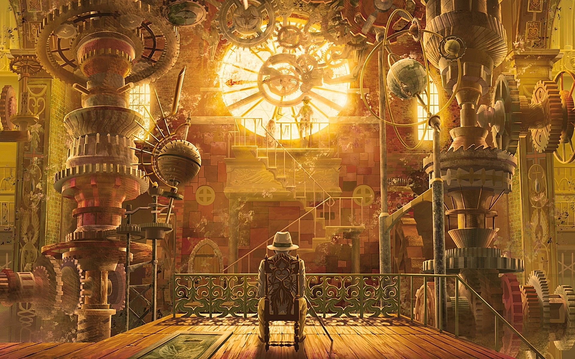 Città steampunk con orologio gigante, 1920x1200 Full HD+ WUXGA, PC