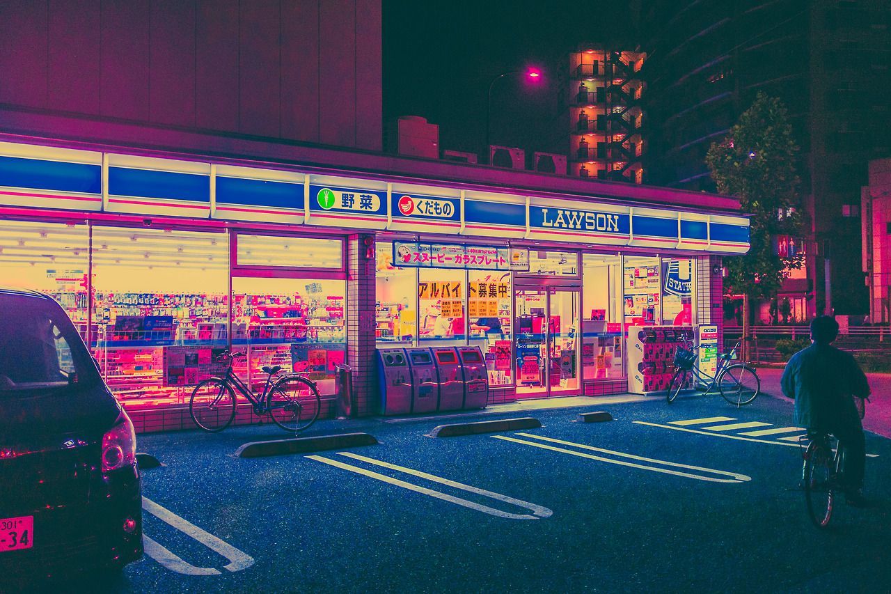 Convenience store Lawson notturno, 1280x853 720p, Acer Nitro