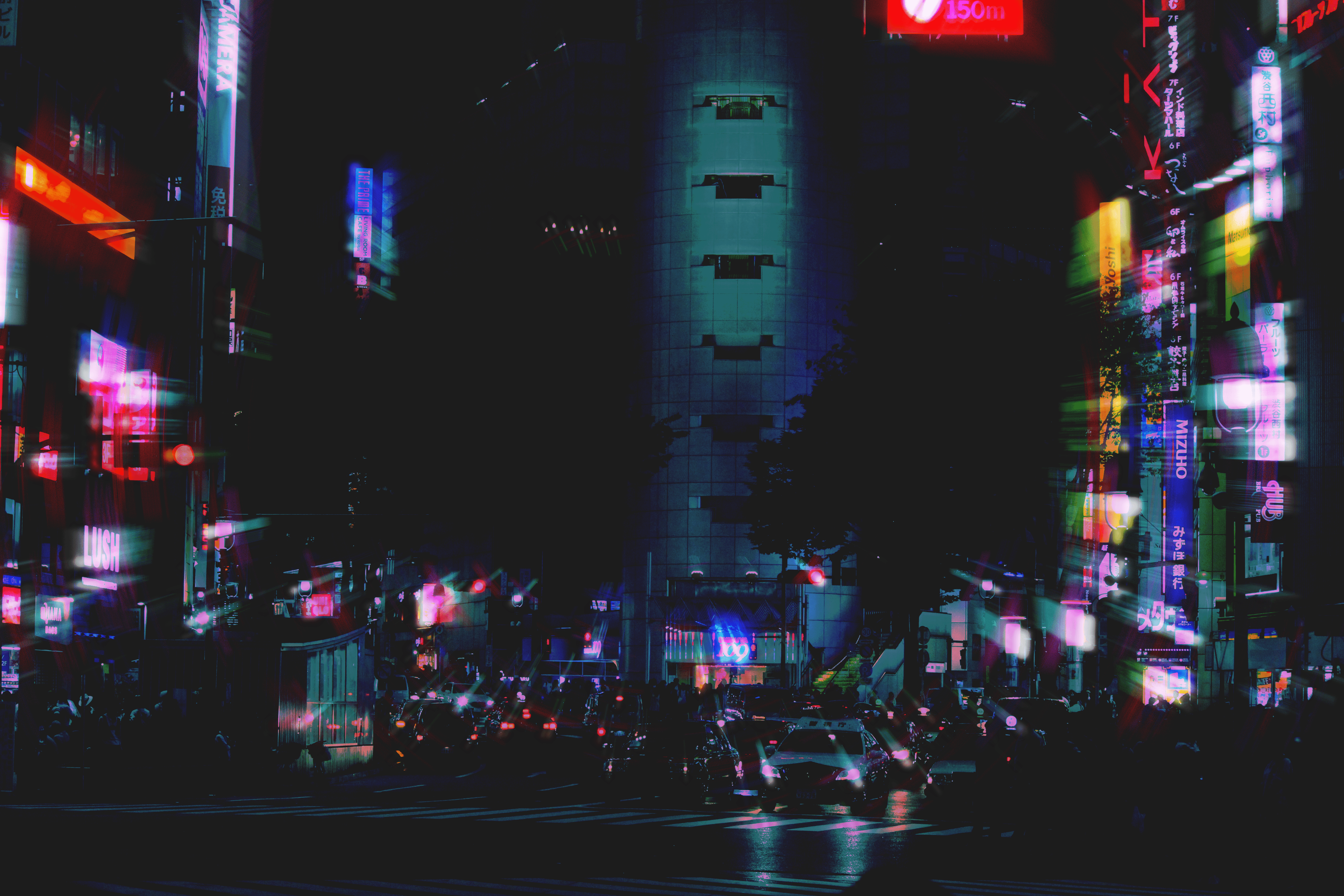 Via notturna Tokyo insegne, 1000x1500 Full HD Verticale, iPhone
