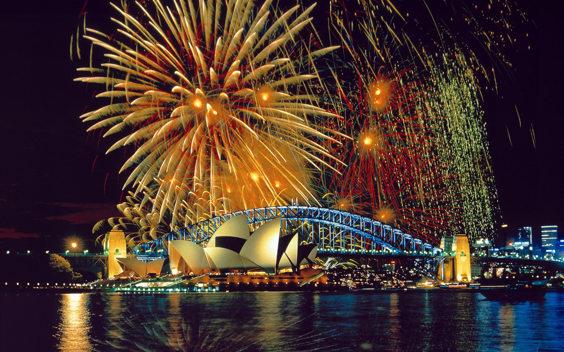 Fuochi d'artificio Sydney Opera House, 1920x1200 WUXGA, PC Desktop