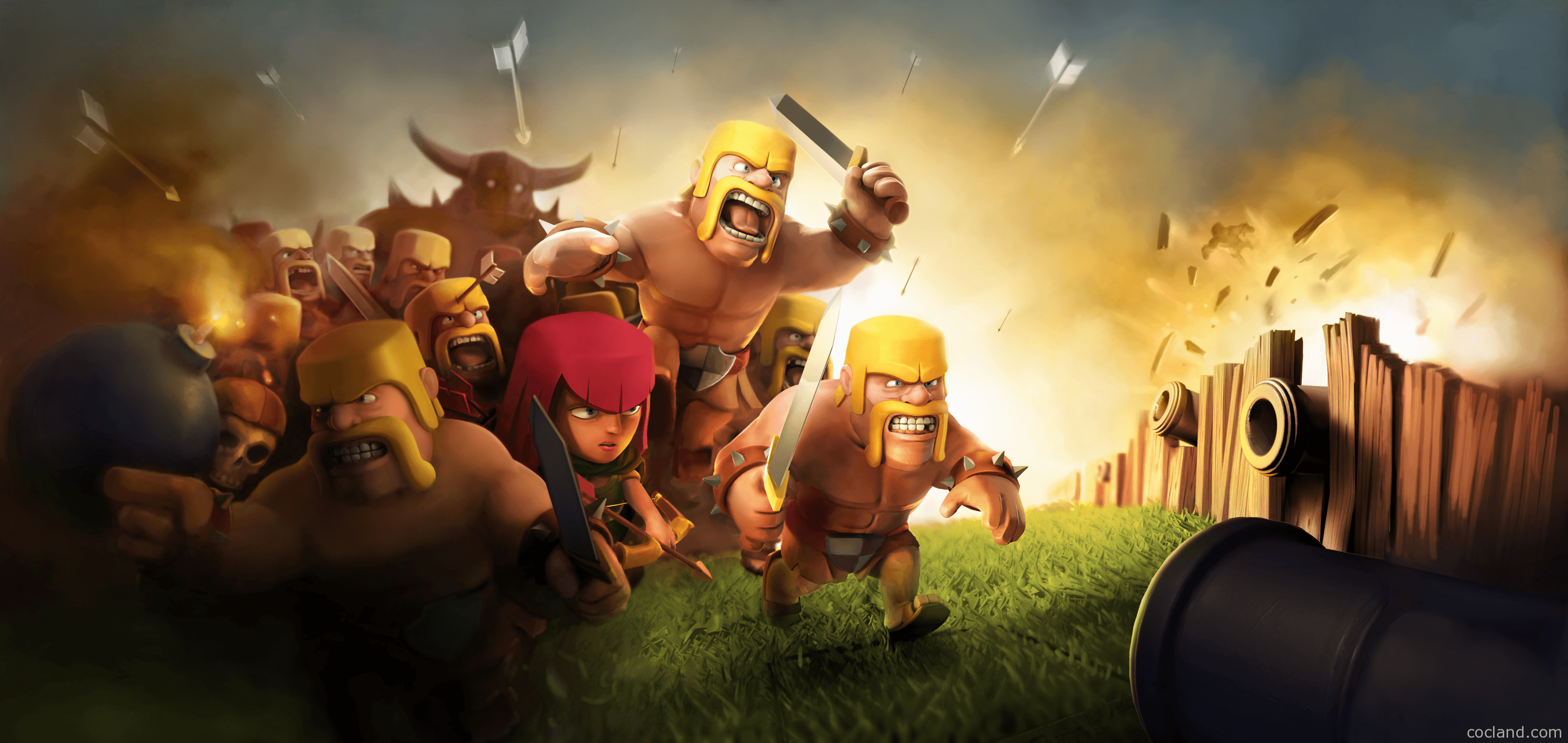 Personaggi Clash of Clans in battaglia, 1920x1050 1080p, PC